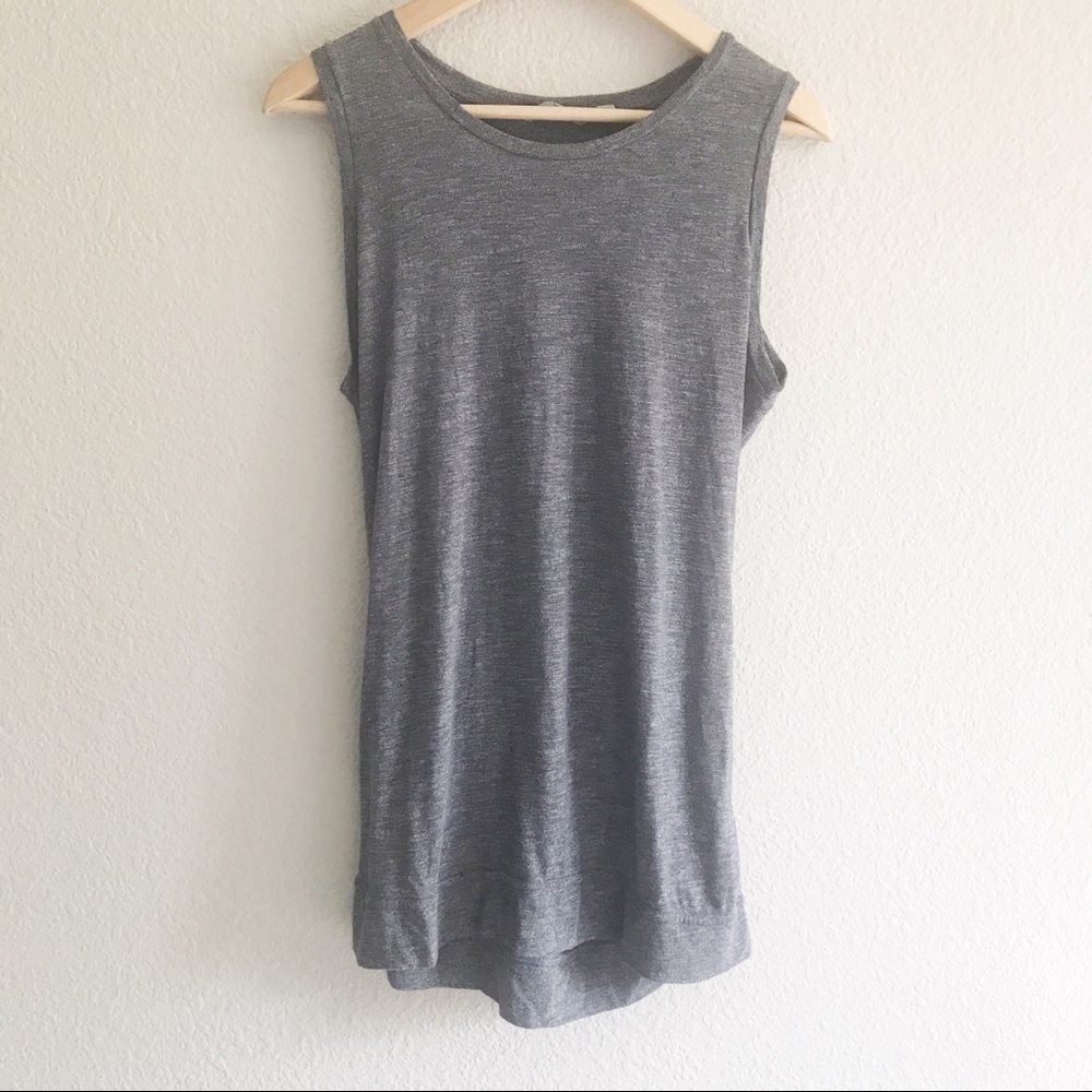 Athleta dark grey tank top with open back